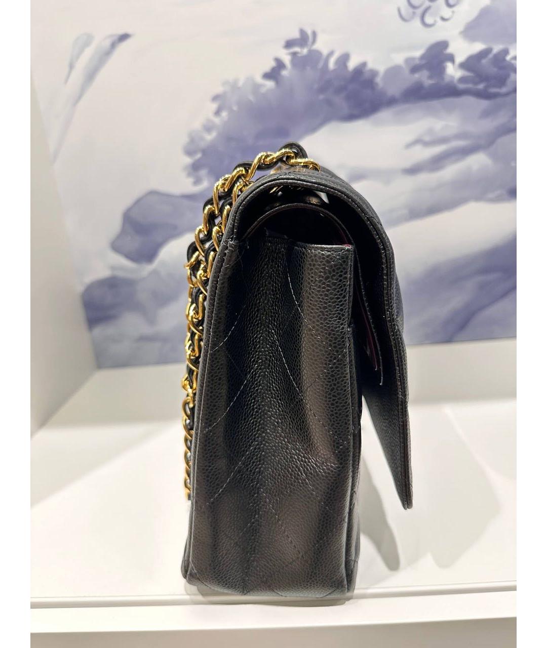 CHANEL Черная кожаная сумка через плечо, фото 5