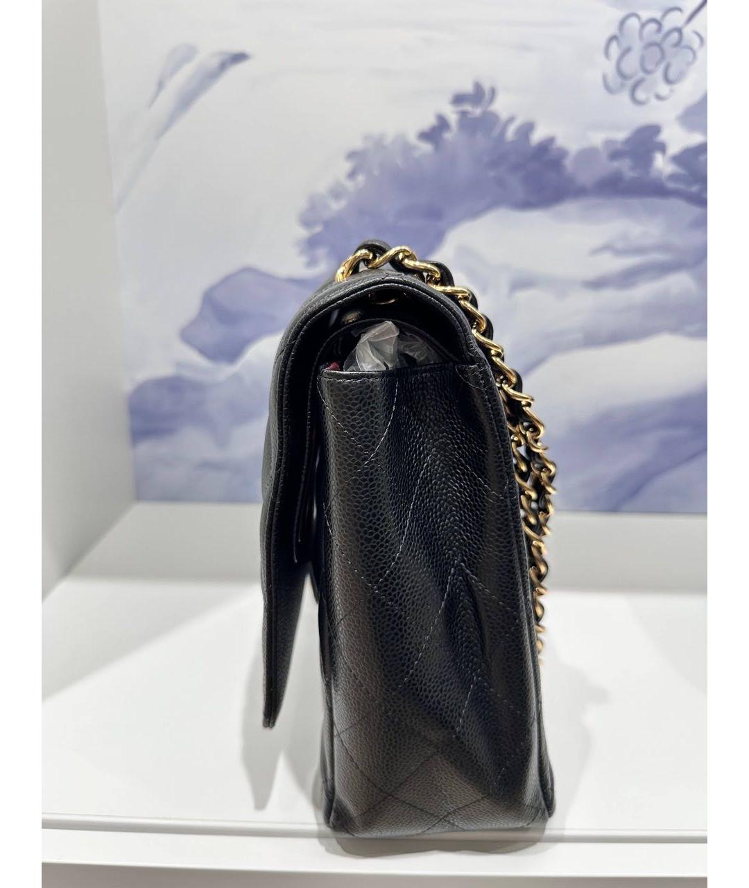 CHANEL Черная кожаная сумка через плечо, фото 6