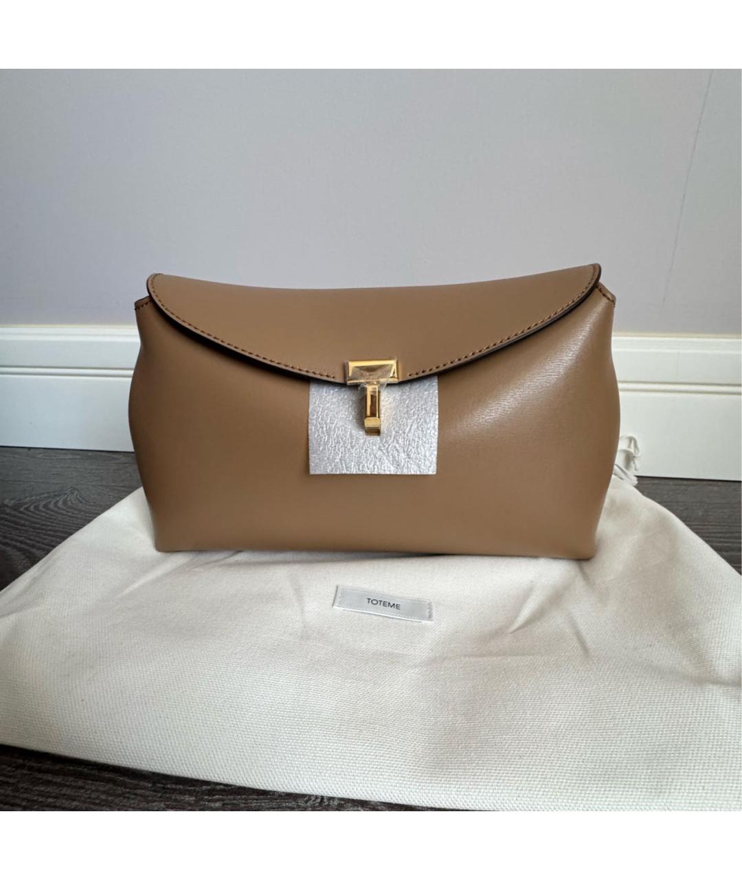 TOTEME Коричневая кожаная сумка через плечо, фото 7