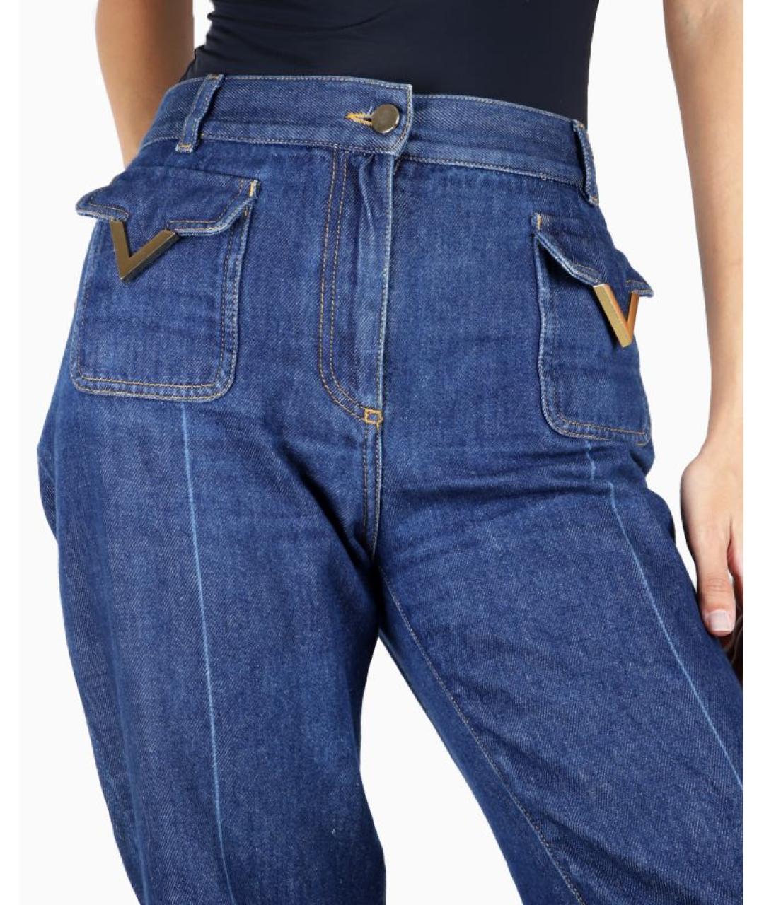 VALENTINO Темно-синие джинсы клеш, фото 5