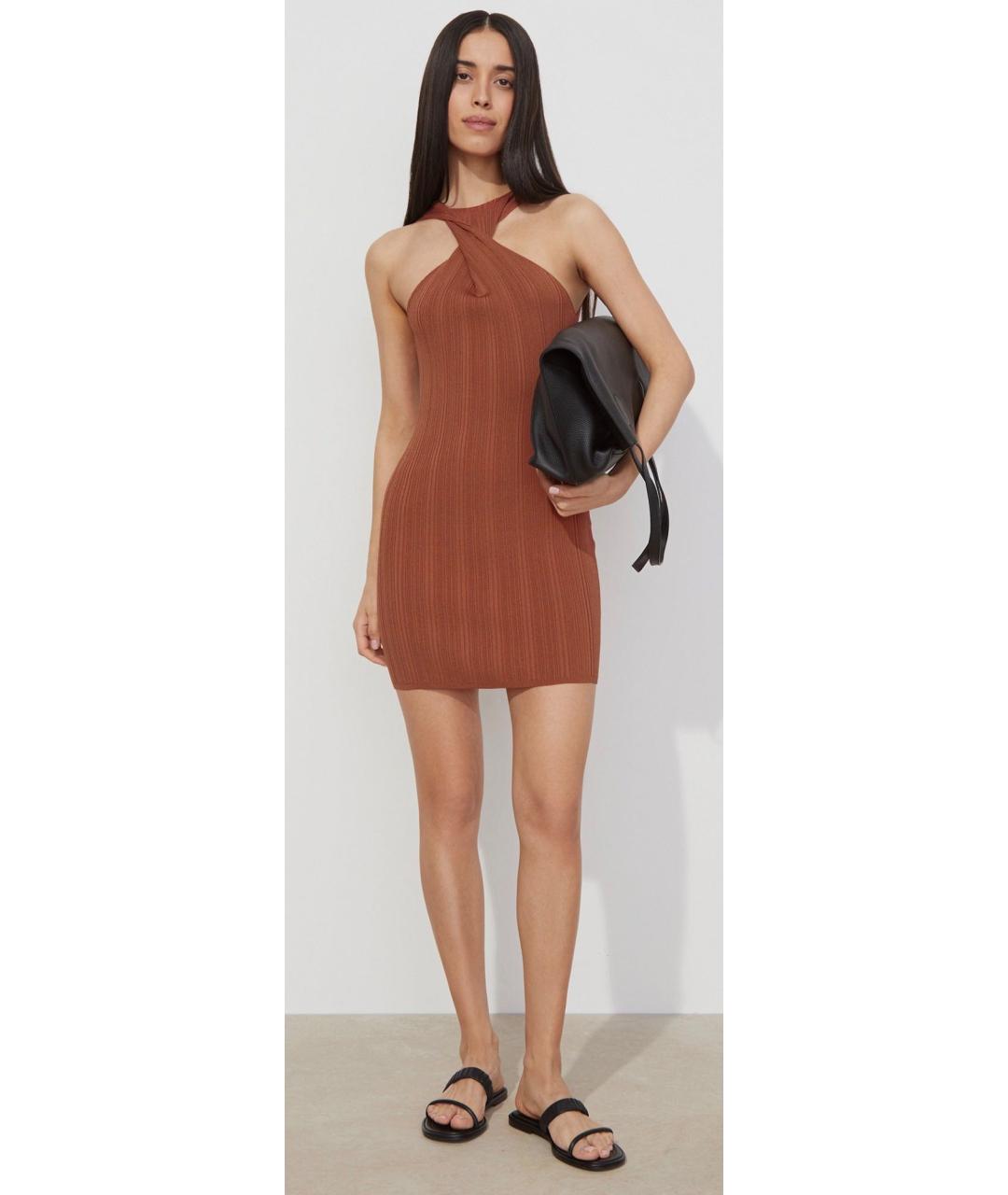 12 STOREEZ Бордовое вискозное повседневное платье, фото 2