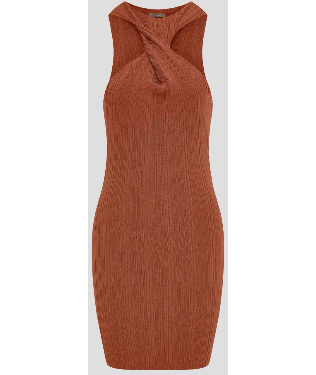 12 STOREEZ Бордовое вискозное повседневное платье, фото 8