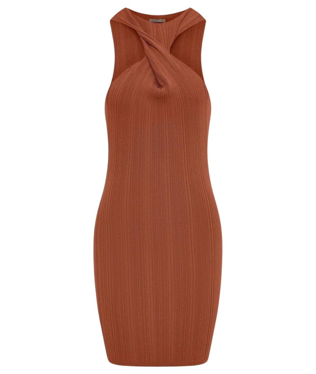 12 STOREEZ Бордовое вискозное повседневное платье, фото 1