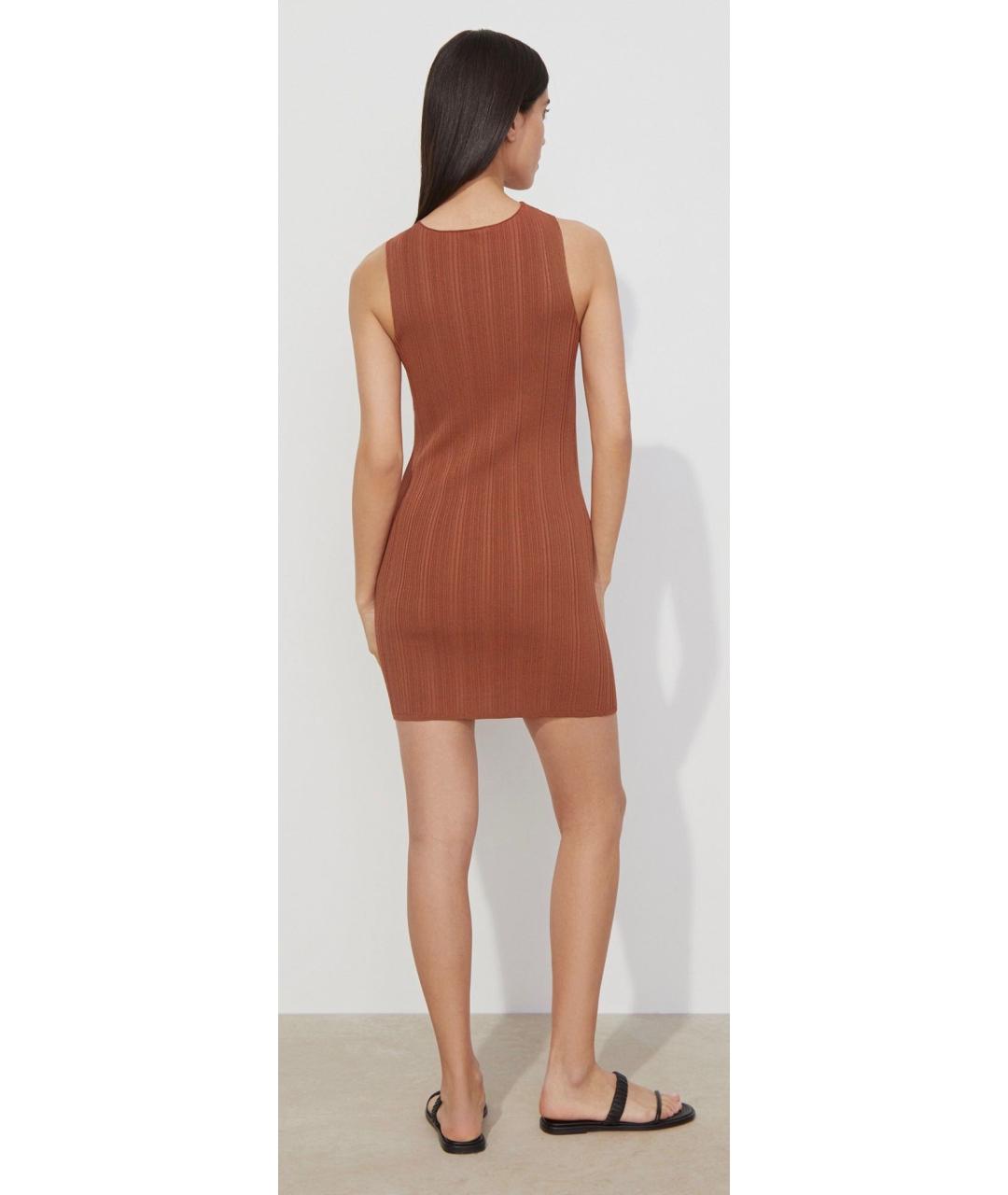 12 STOREEZ Бордовое вискозное повседневное платье, фото 6