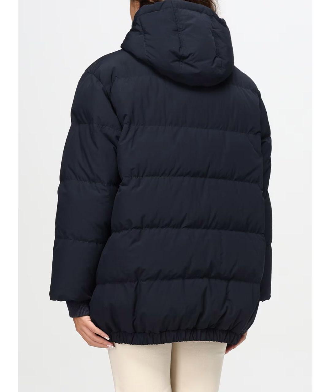 BRUNELLO CUCINELLI Темно-синий полиамидовый пуховик, фото 7