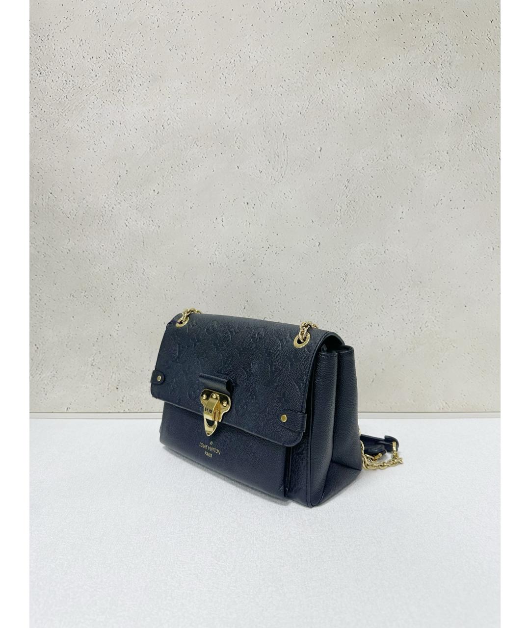 LOUIS VUITTON Черная кожаная сумка через плечо, фото 3