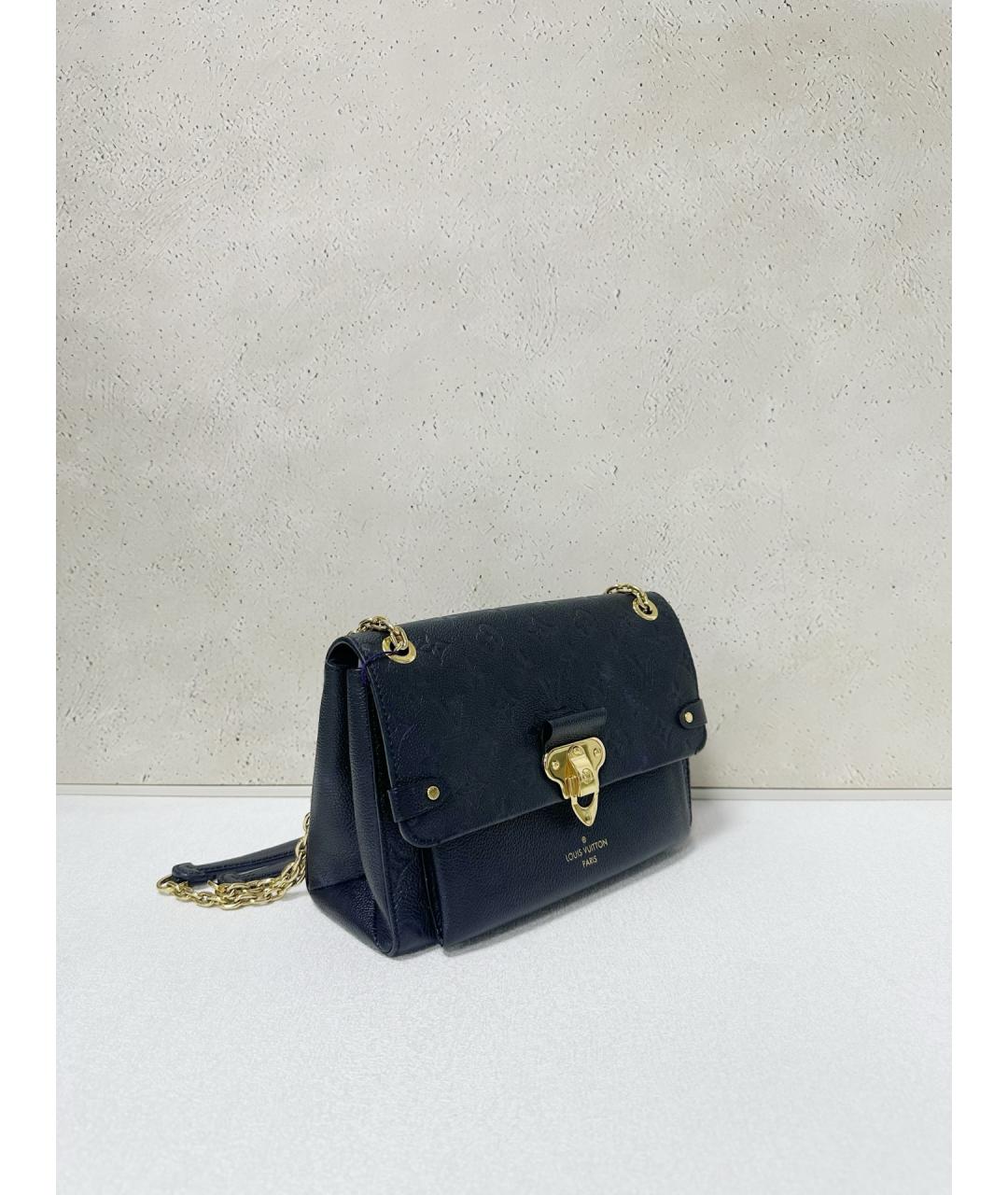 LOUIS VUITTON Черная кожаная сумка через плечо, фото 4