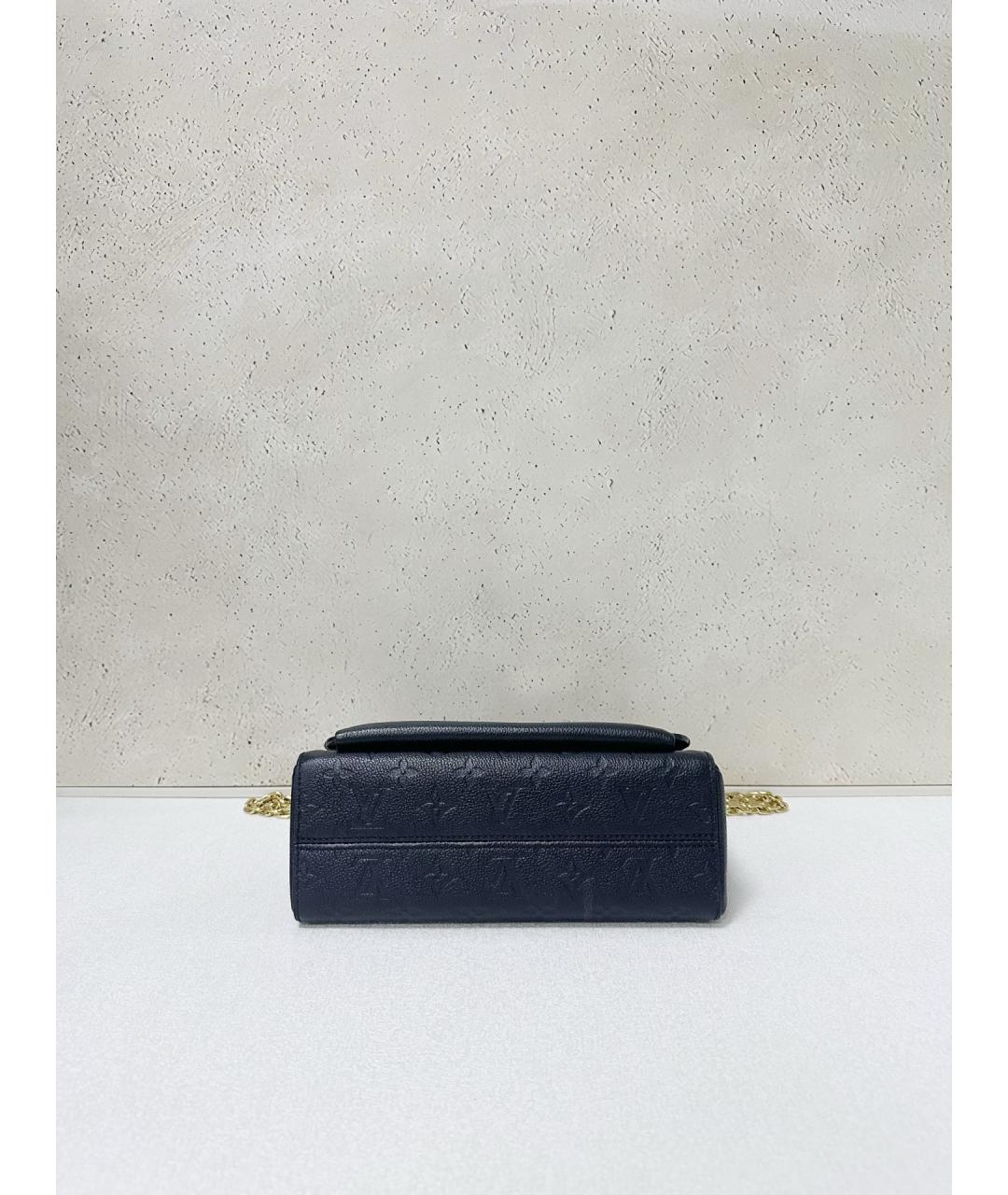 LOUIS VUITTON Черная кожаная сумка через плечо, фото 5