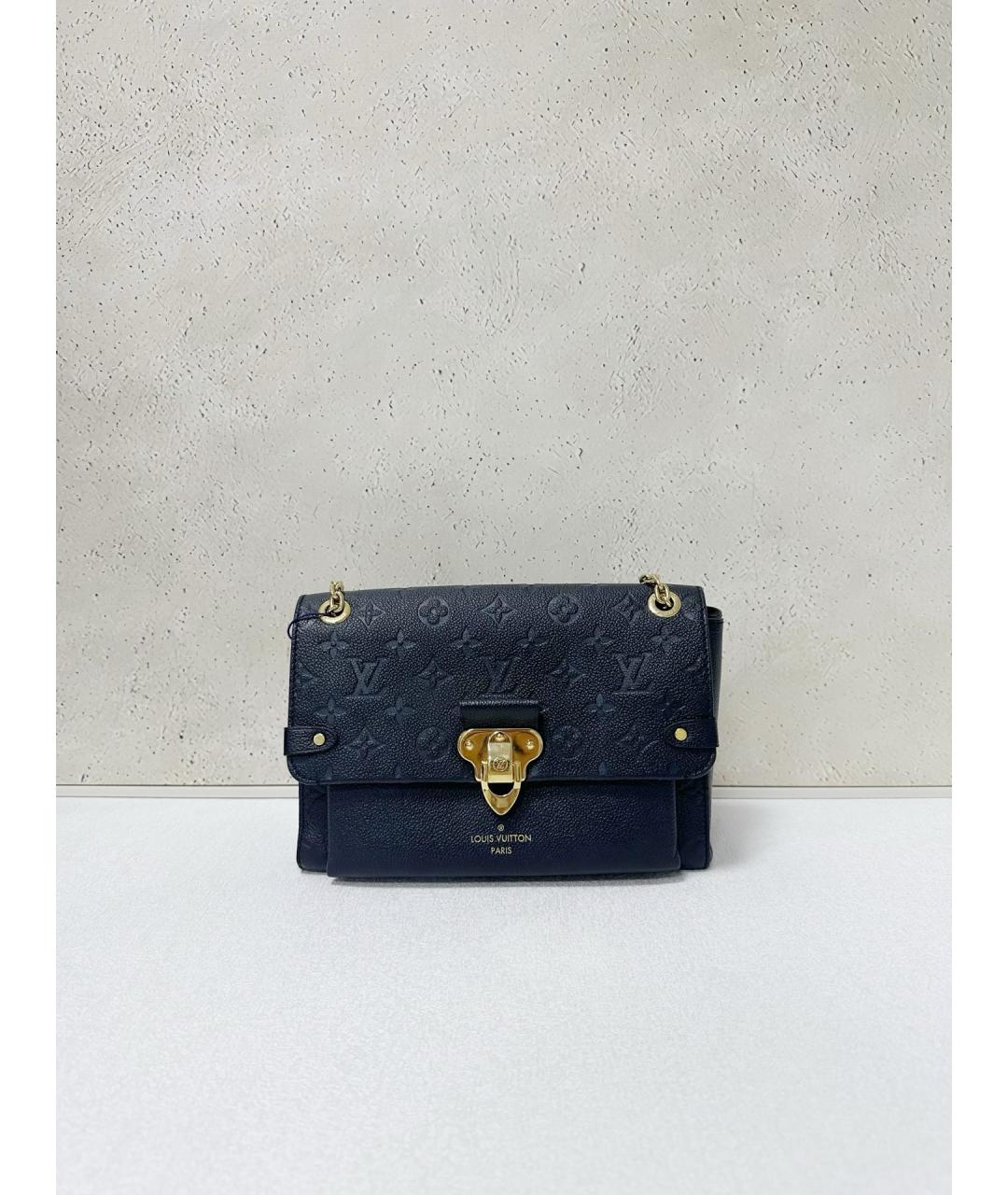 LOUIS VUITTON Черная кожаная сумка через плечо, фото 7