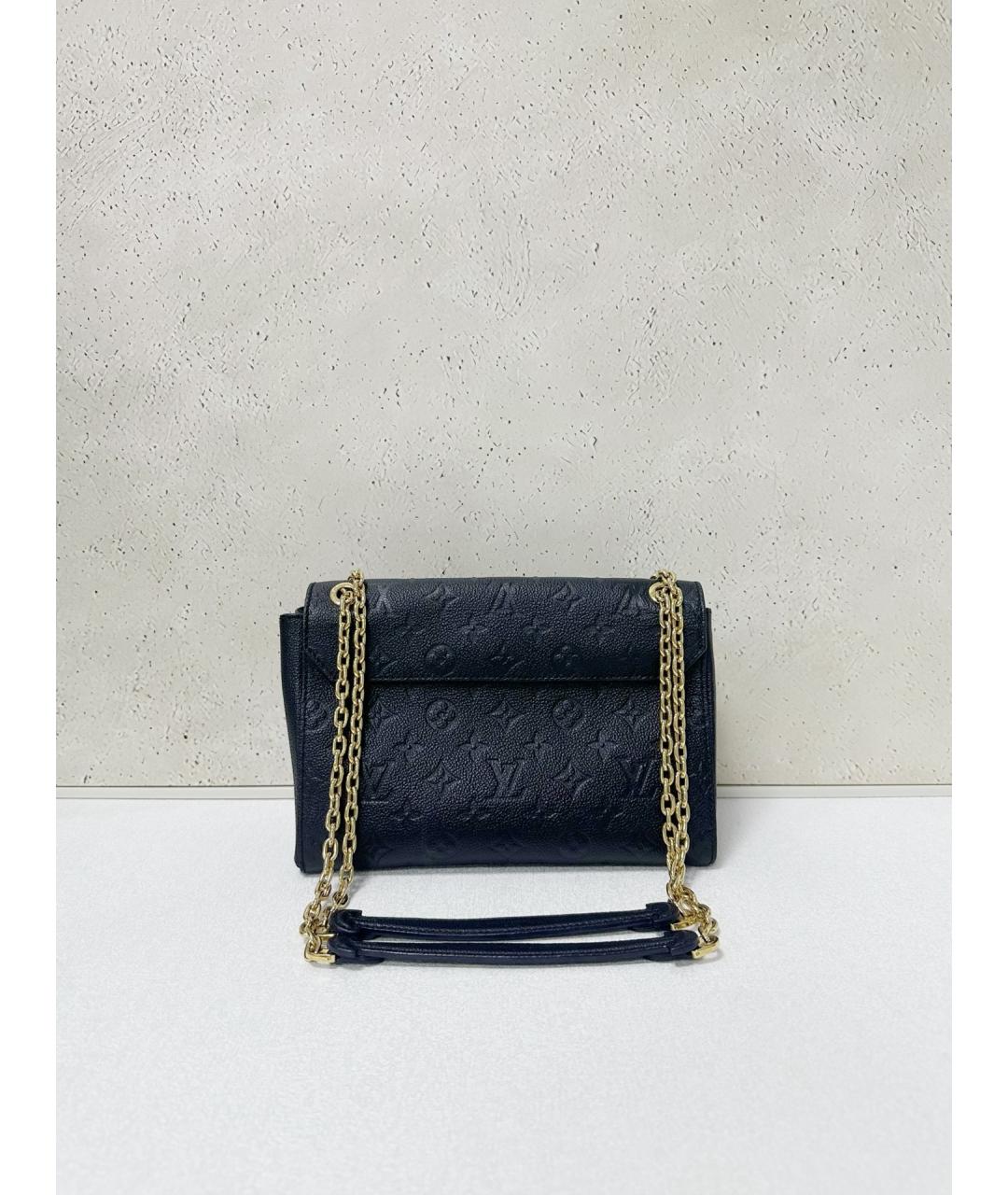 LOUIS VUITTON Черная кожаная сумка через плечо, фото 2