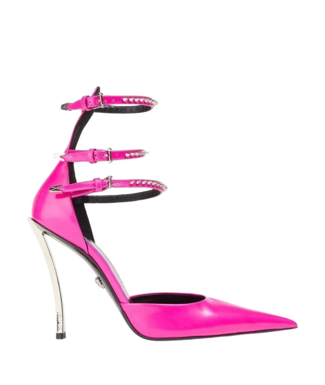 VERSACE Розовые кожаные туфли, фото 1