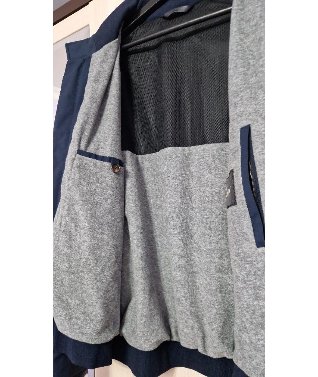 BRIONI Темно-синяя полиамидовая куртка, фото 4