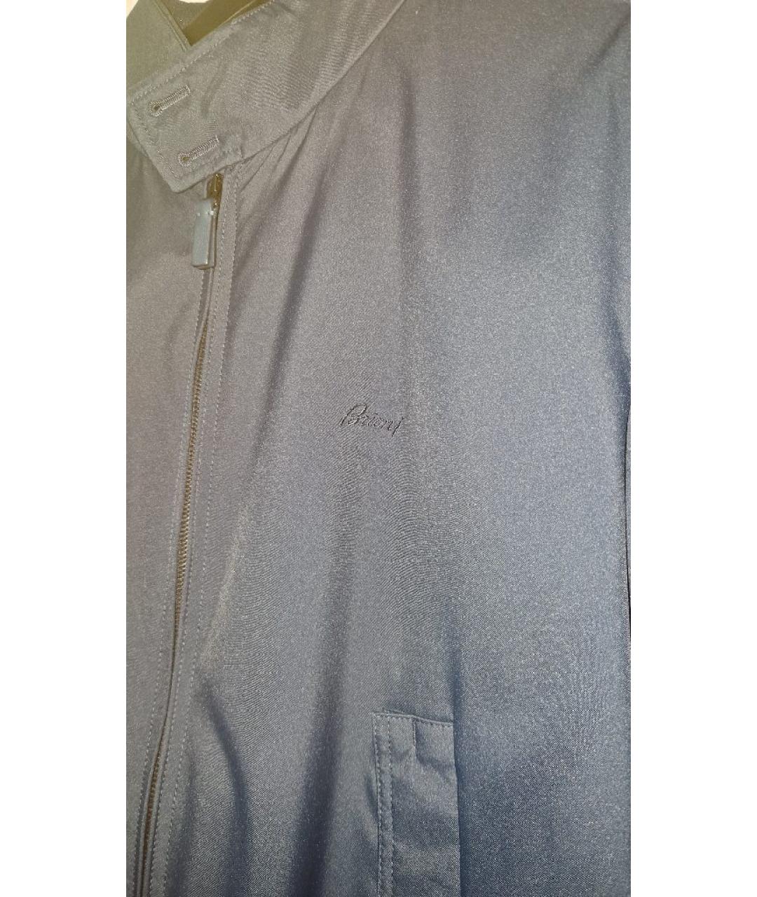 BRIONI Темно-синяя полиамидовая куртка, фото 6