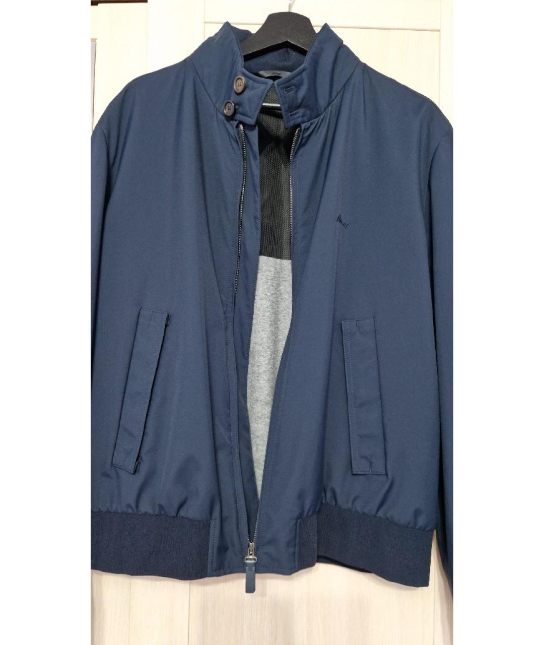 BRIONI Темно-синяя полиамидовая куртка, фото 8