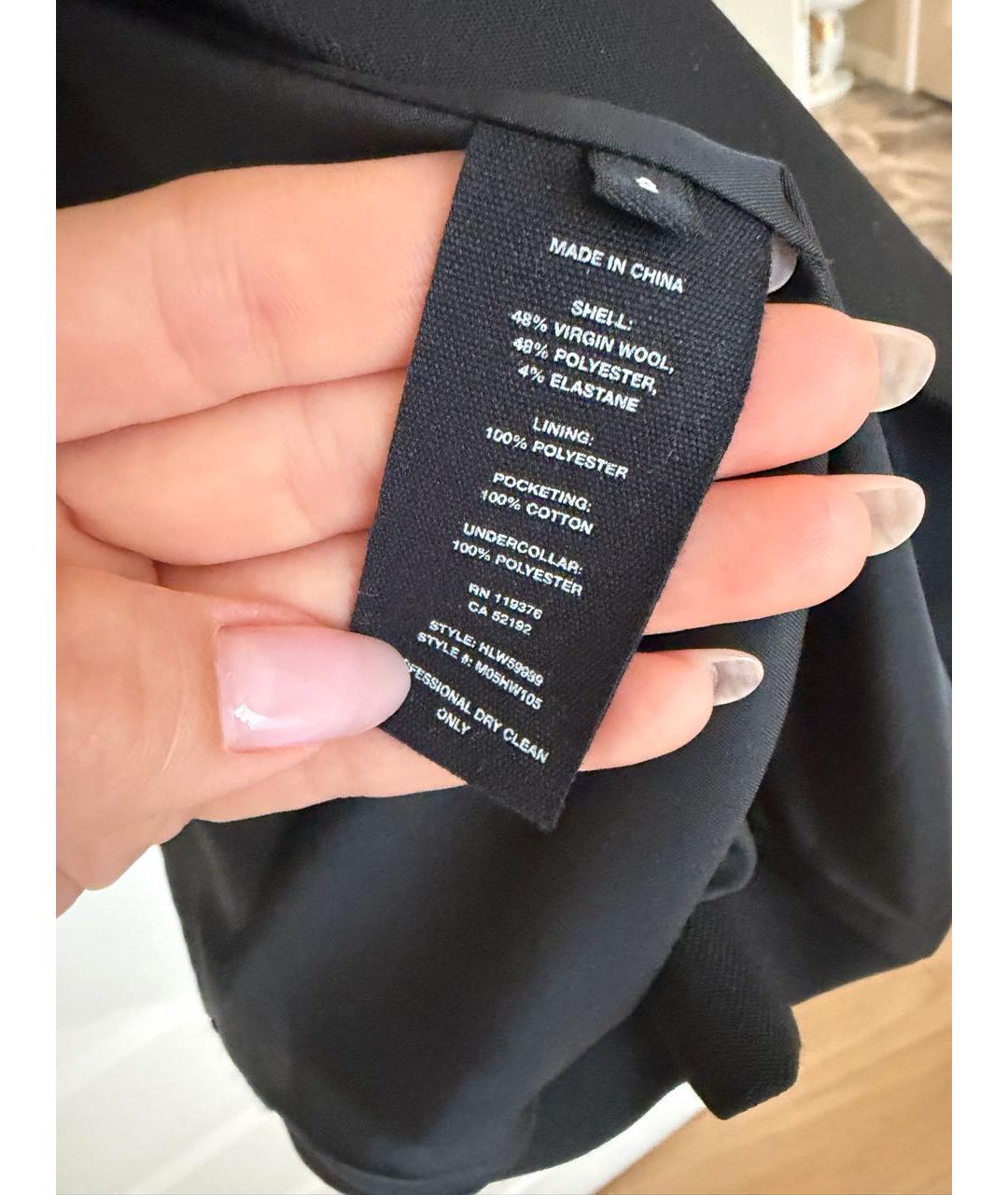 HELMUT LANG Черный шерстяной жакет/пиджак, фото 7