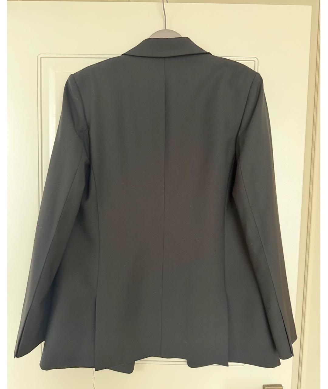 HELMUT LANG Черный шерстяной жакет/пиджак, фото 2