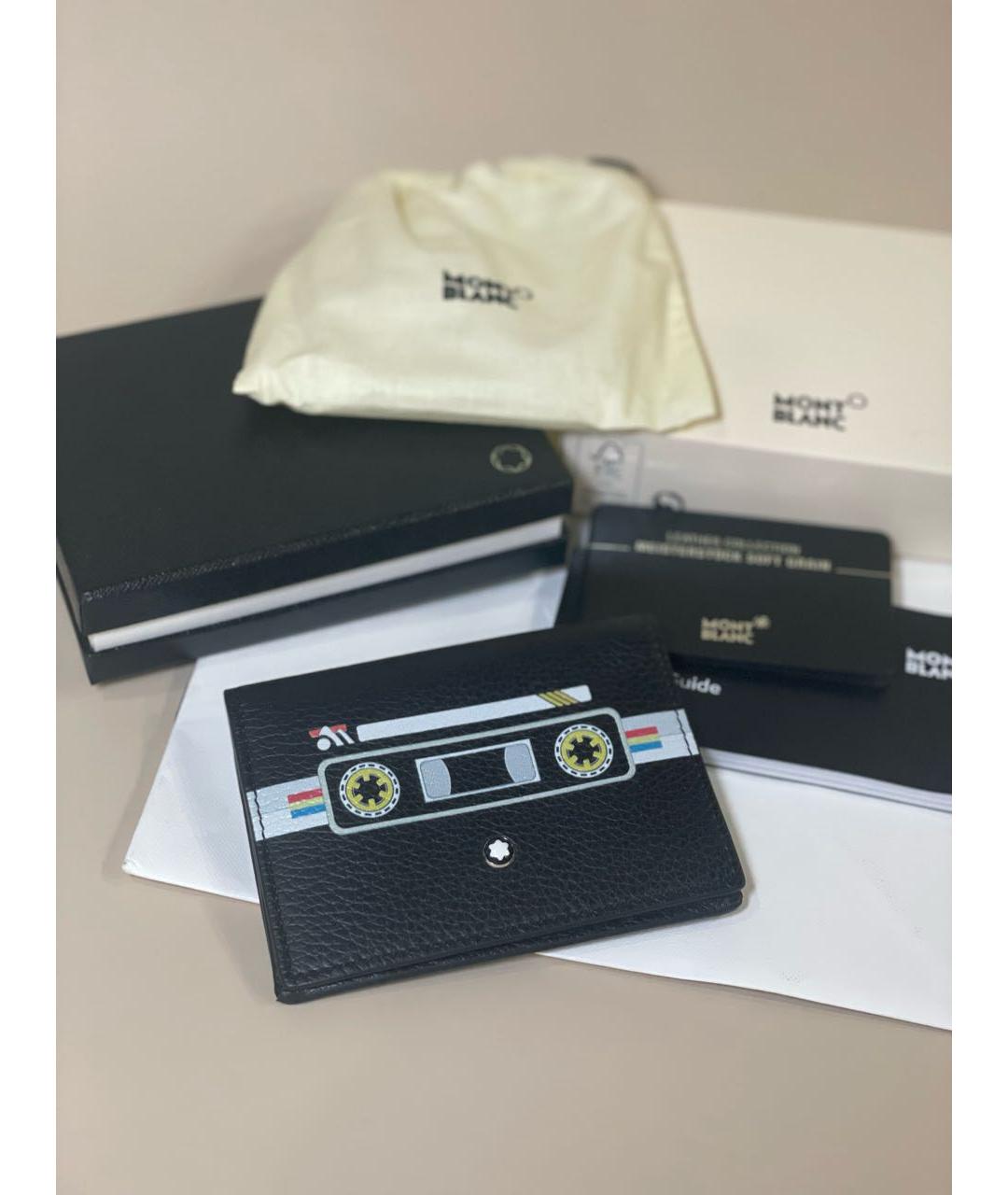 MONTBLANC Черный кожаный кардхолдер, фото 5
