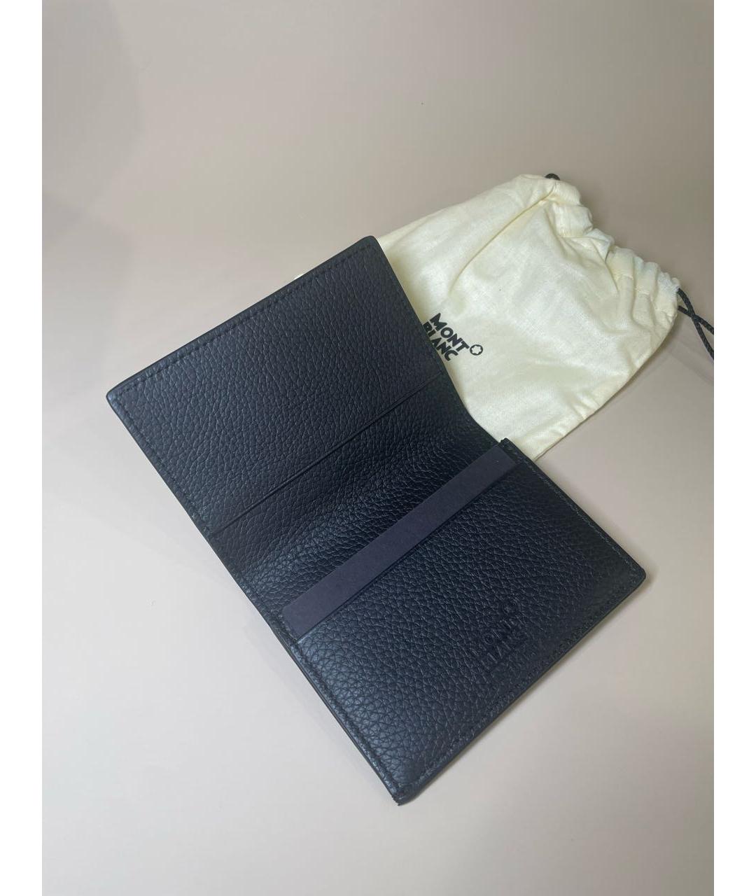 MONTBLANC Черный кожаный кардхолдер, фото 3