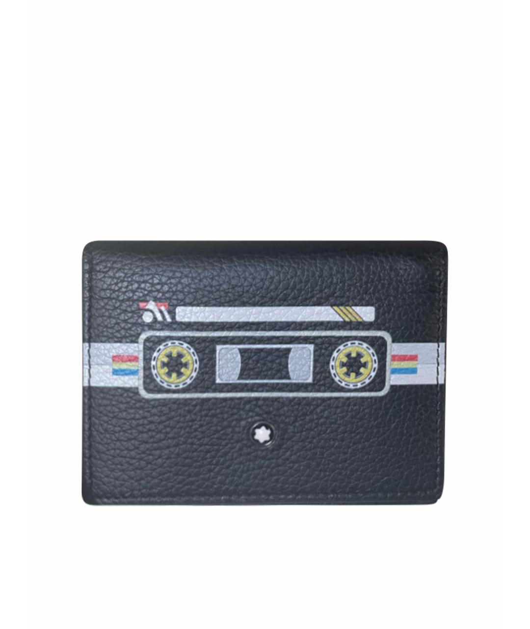 MONTBLANC Черный кожаный кардхолдер, фото 1