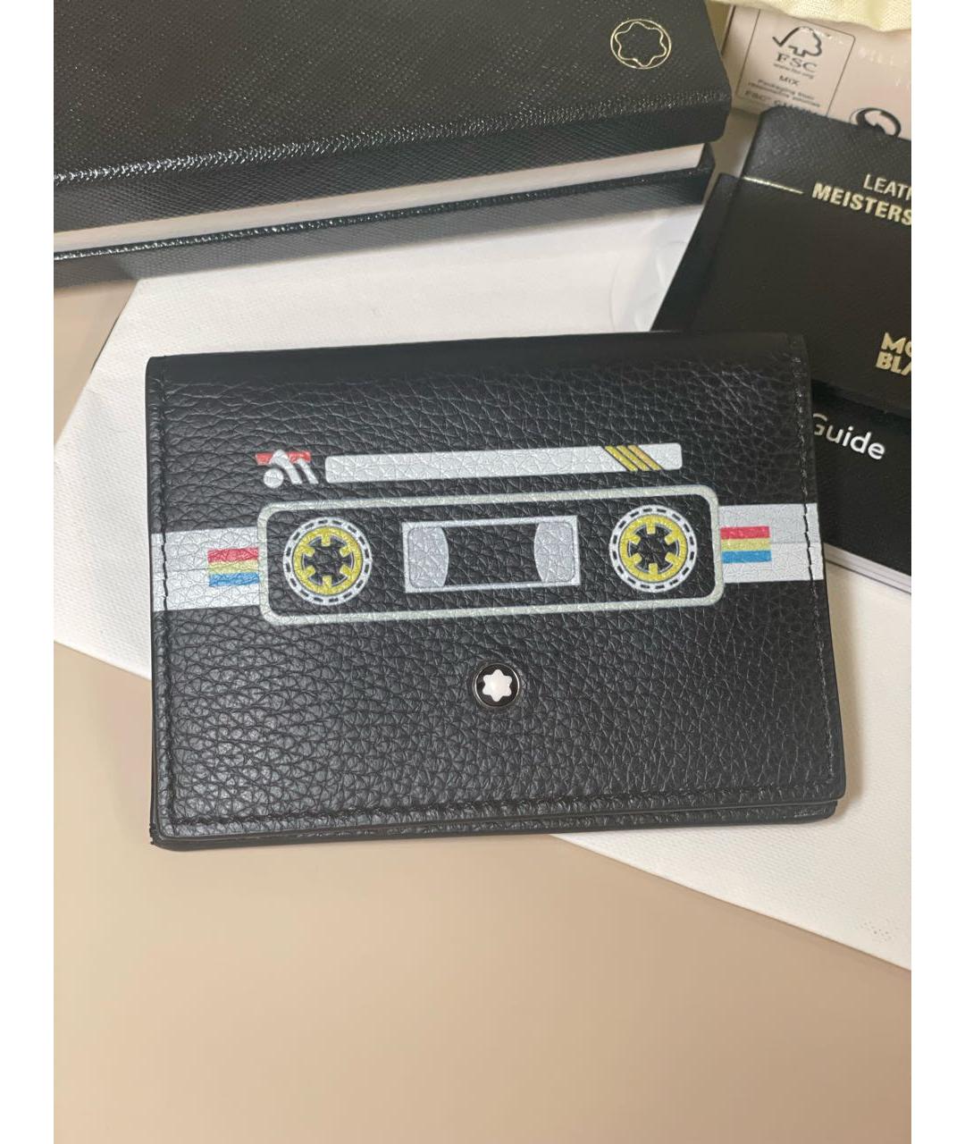 MONTBLANC Черный кожаный кардхолдер, фото 6