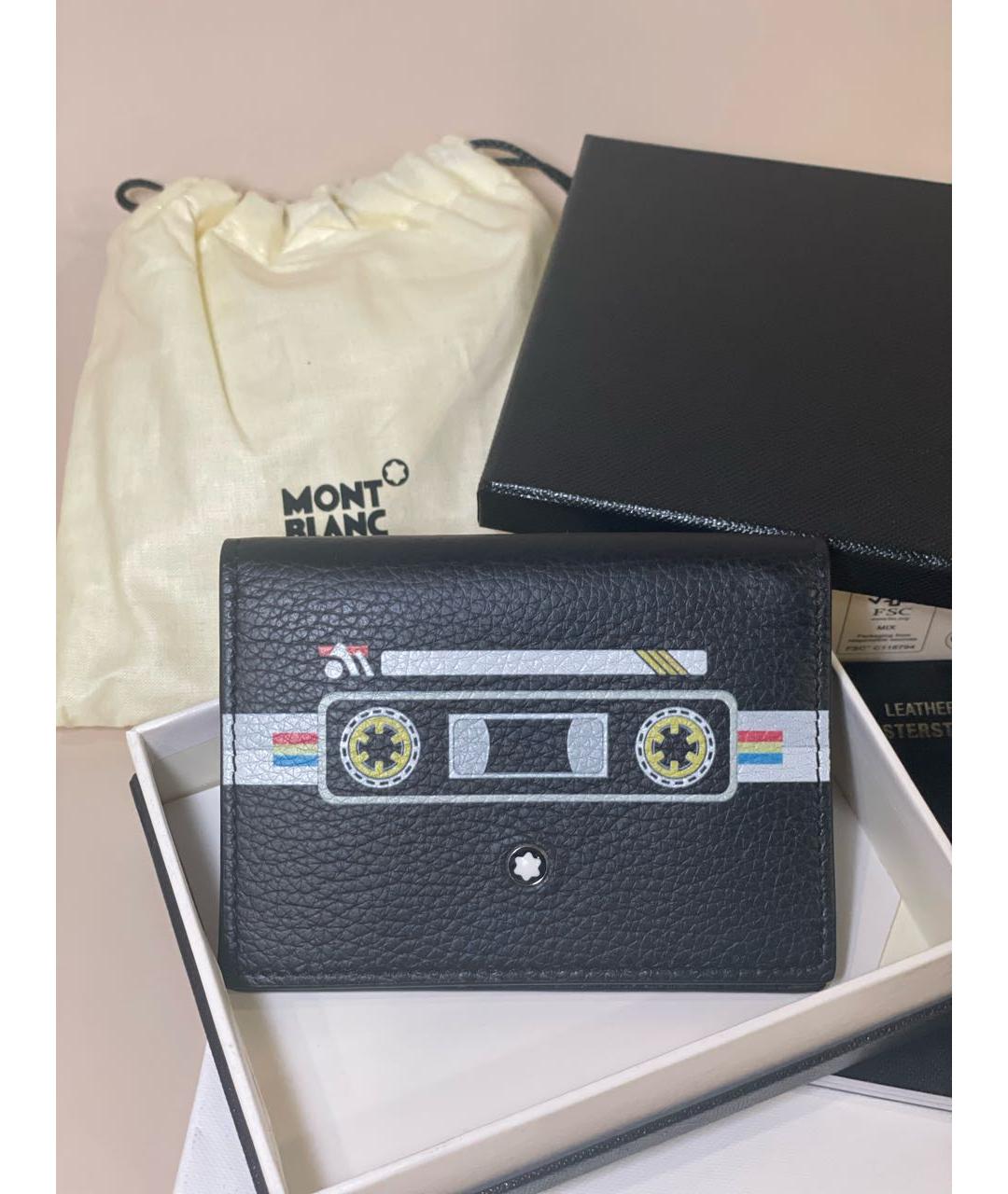 MONTBLANC Черный кожаный кардхолдер, фото 7