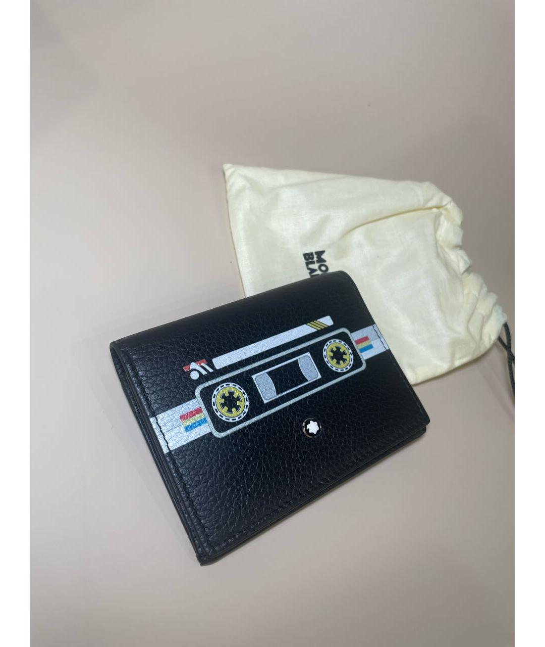 MONTBLANC Черный кожаный кардхолдер, фото 4