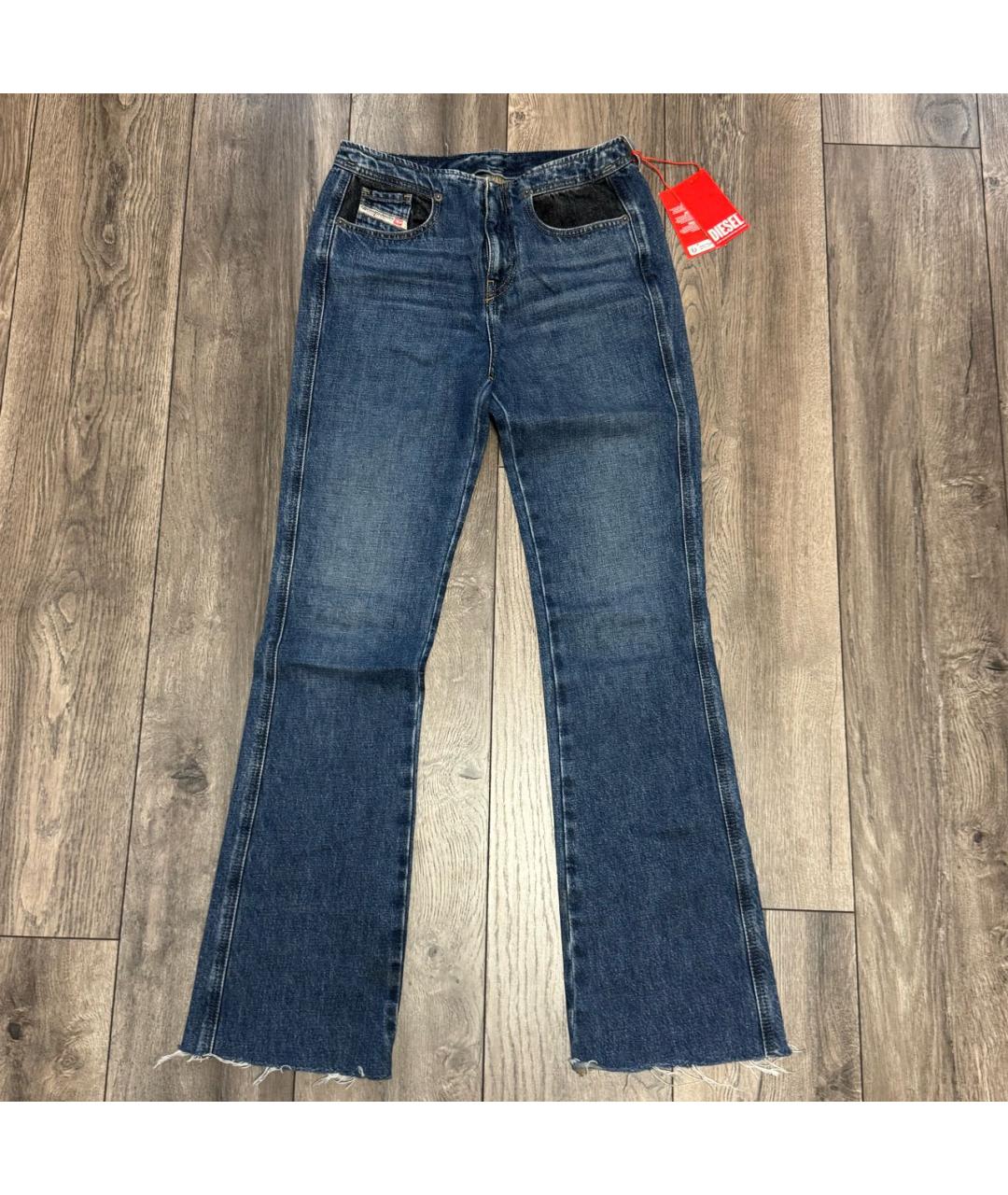 DIESEL Синие хлопковые прямые джинсы, фото 5