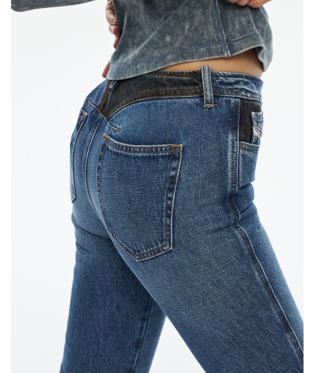 DIESEL Синие хлопковые прямые джинсы, фото 8