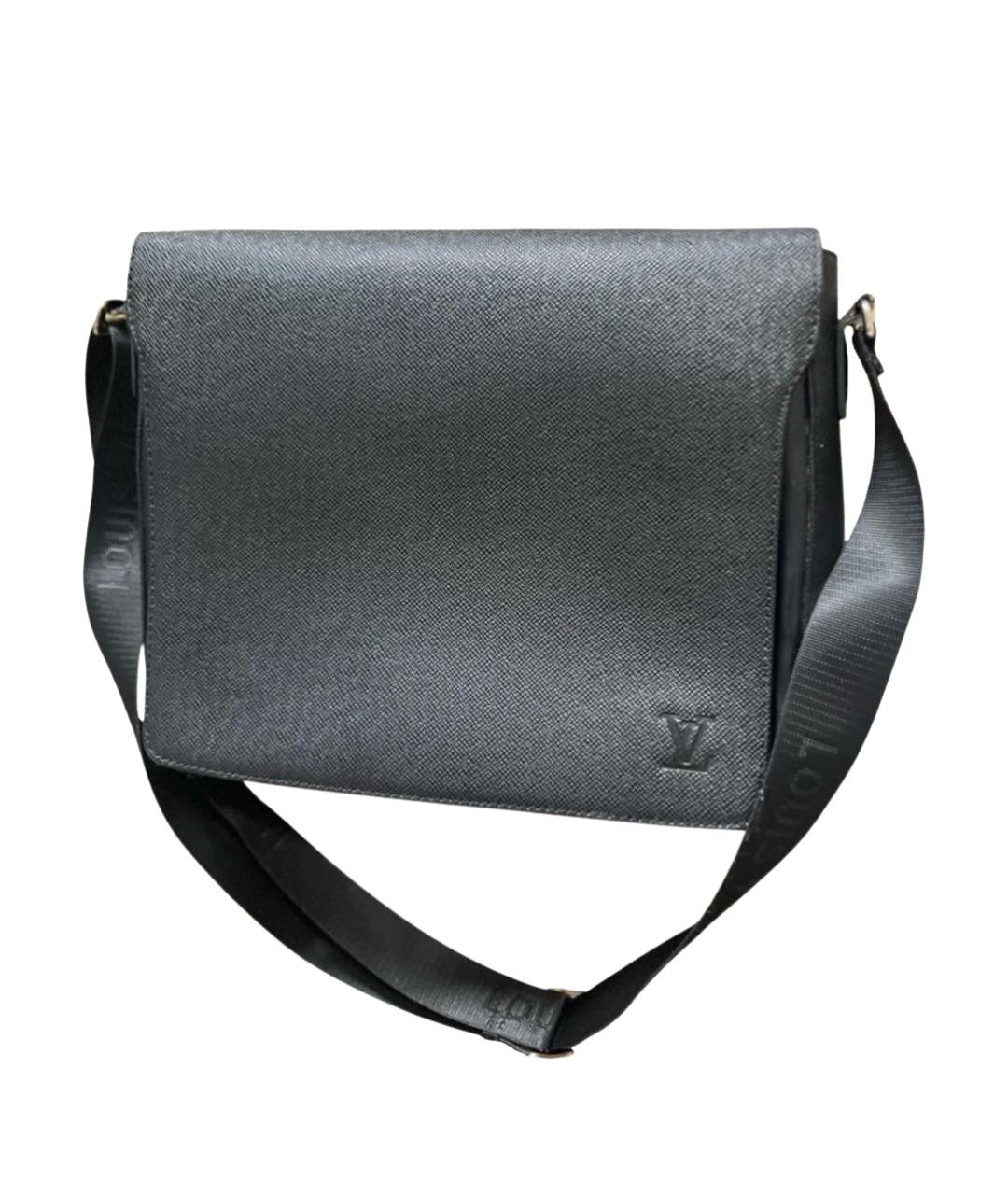 LOUIS VUITTON Серая кожаная сумка на плечо, фото 1