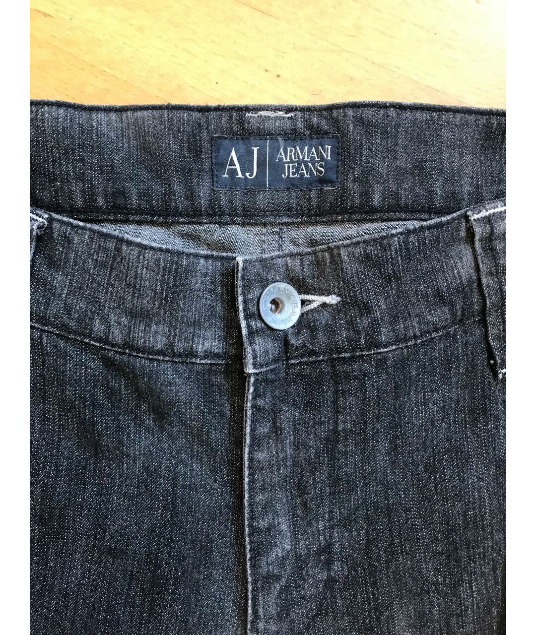 ARMANI JEANS Черные хлопко-эластановые прямые джинсы, фото 3