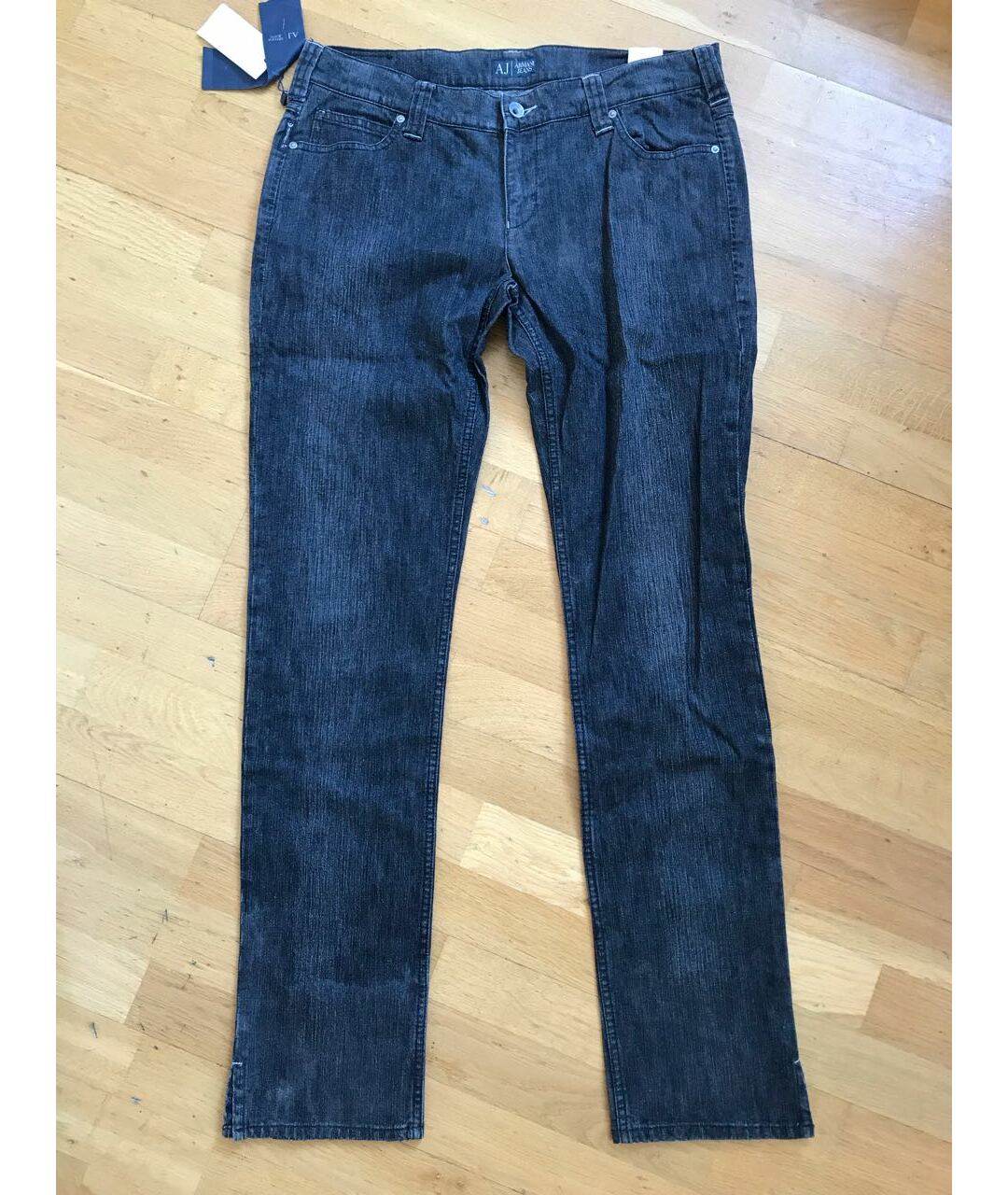ARMANI JEANS Черные хлопко-эластановые прямые джинсы, фото 9