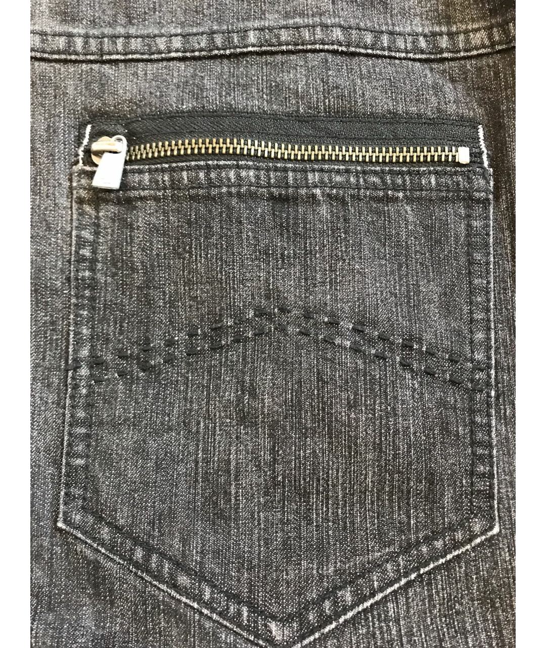 ARMANI JEANS Черные хлопко-эластановые прямые джинсы, фото 8