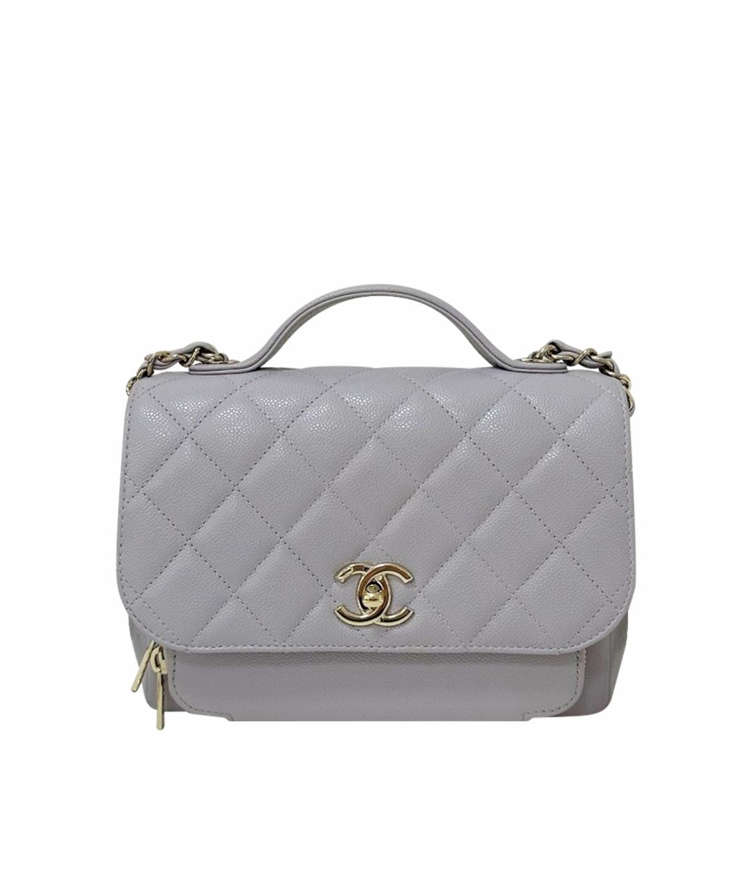 CHANEL Серая кожаная сумка через плечо, фото 1
