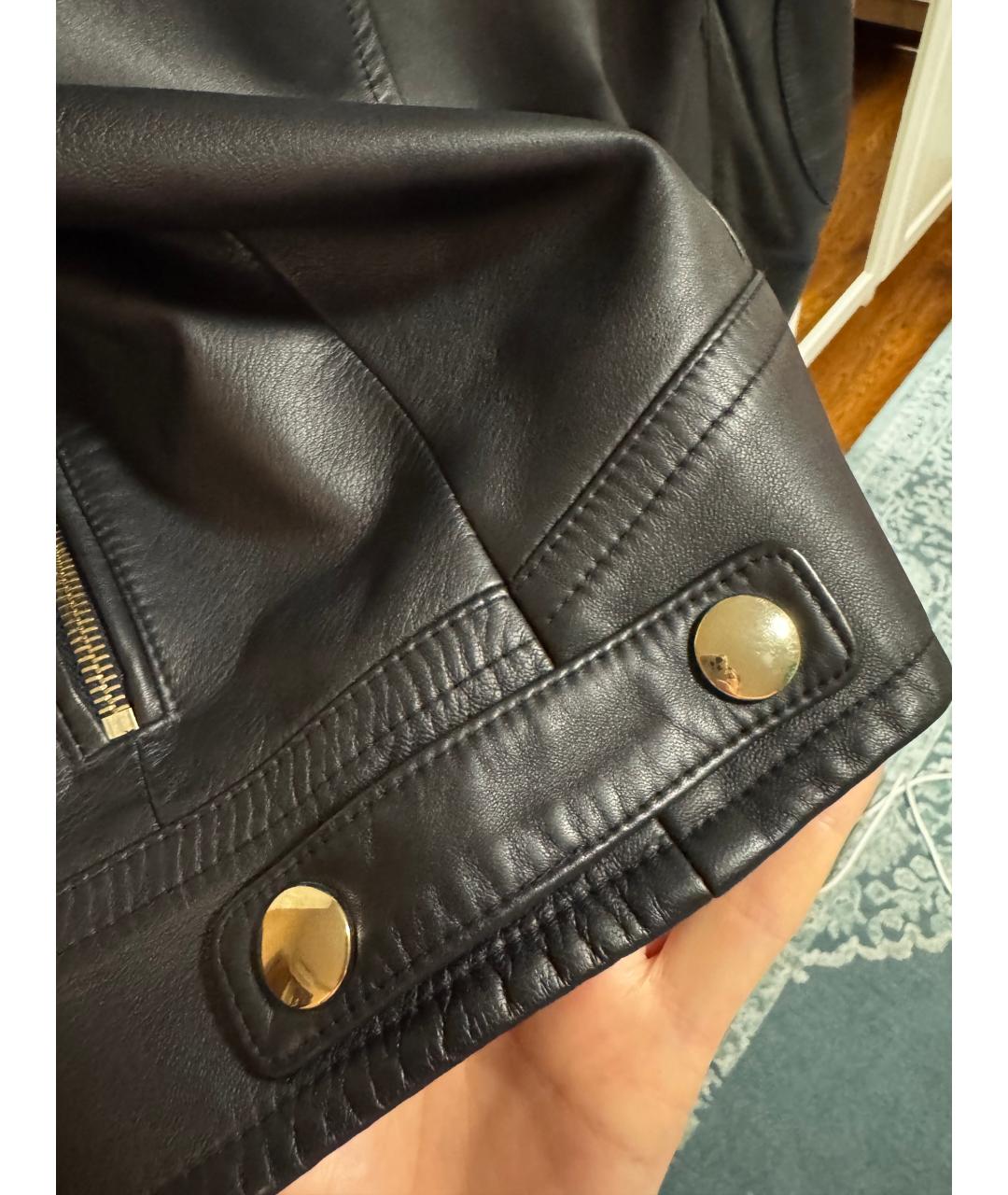 YVES SALOMON Черная кожаная куртка, фото 5