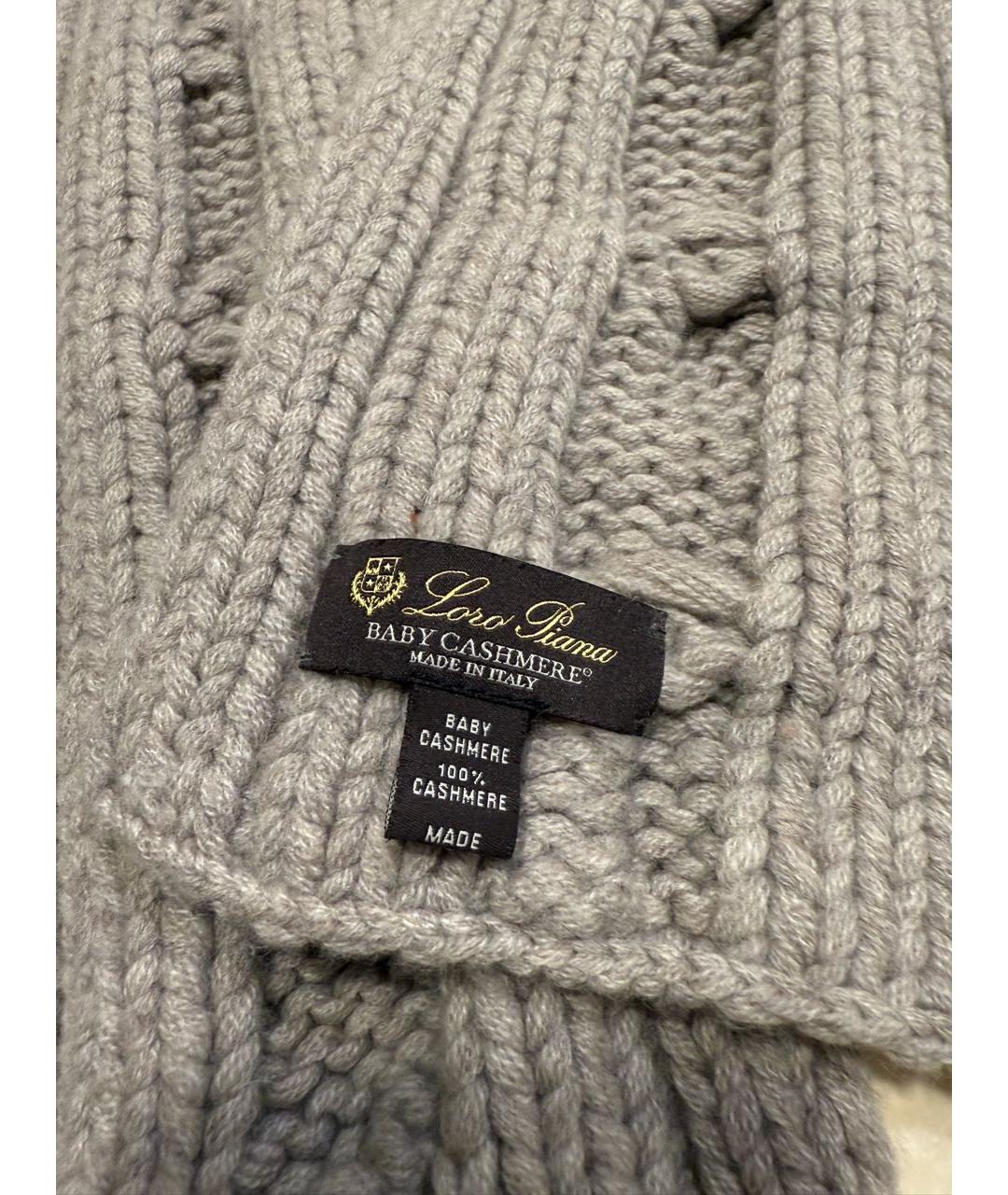 LORO PIANA Серая кашемировая шапка, фото 6
