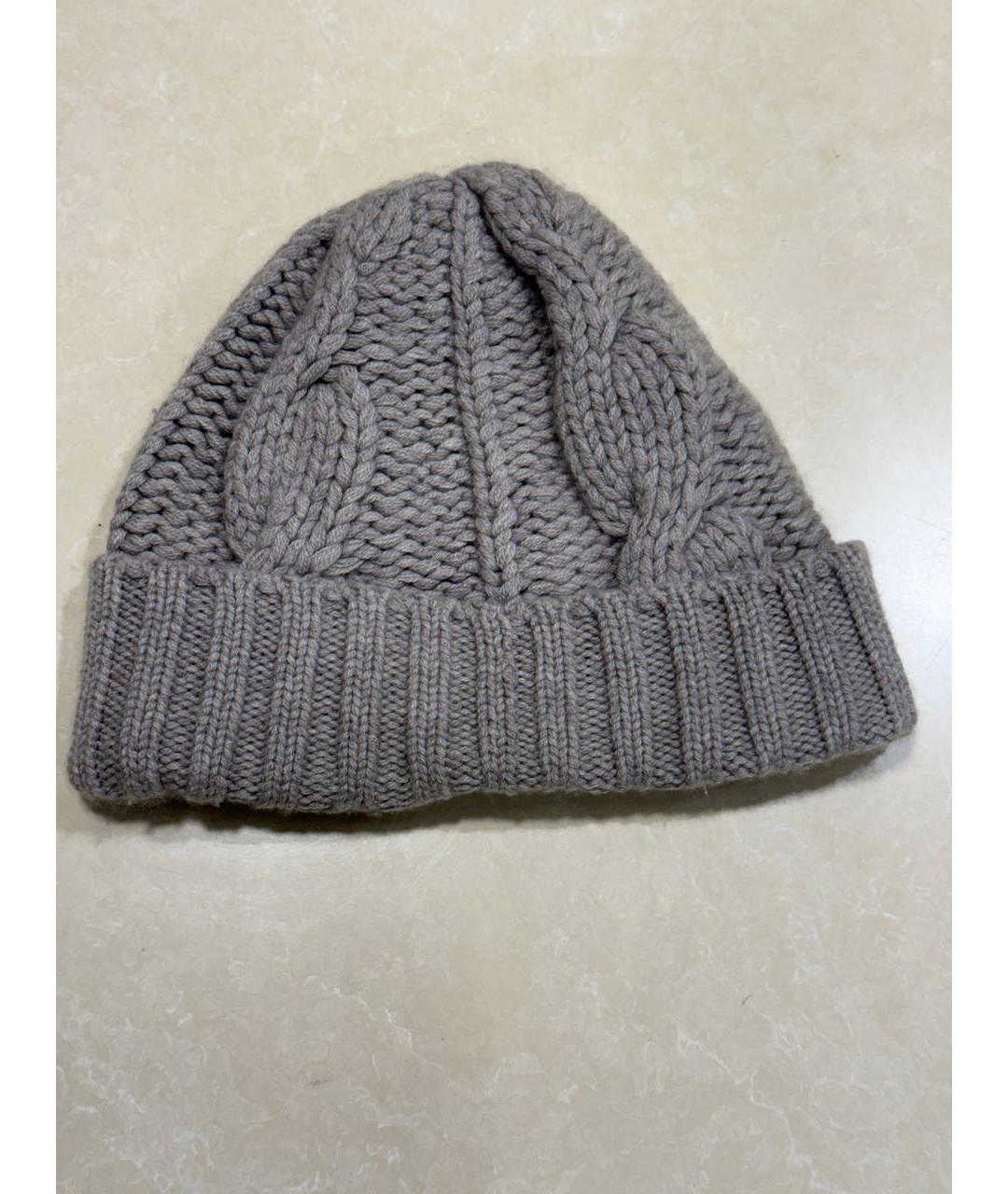 LORO PIANA Серая кашемировая шапка, фото 2