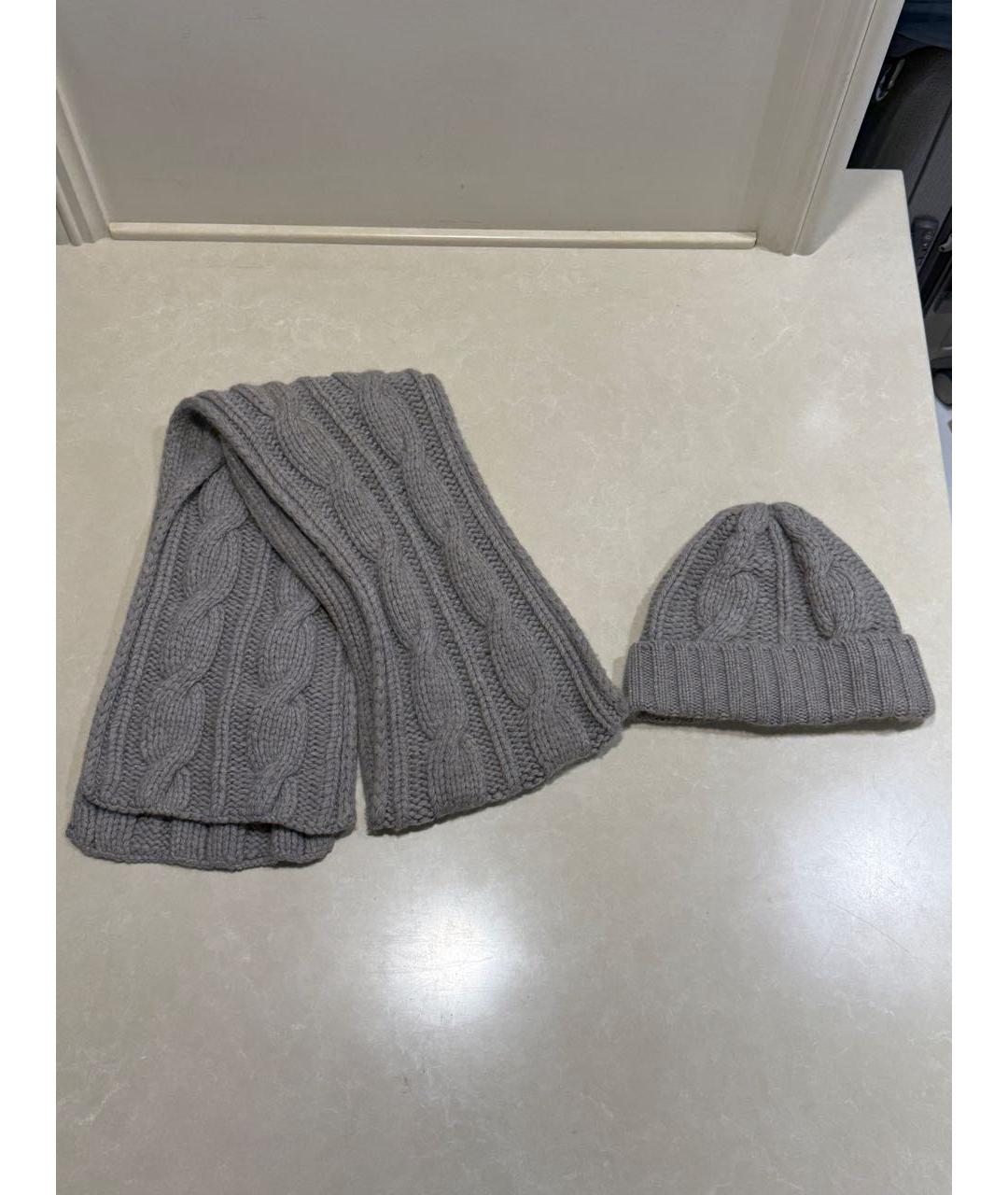 LORO PIANA Серая кашемировая шапка, фото 7