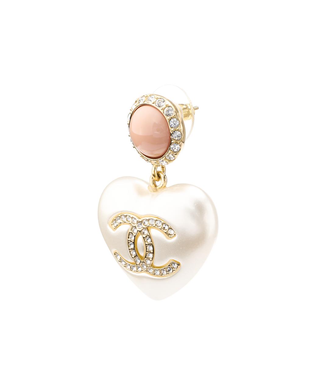 CHANEL Белые серьги, фото 2