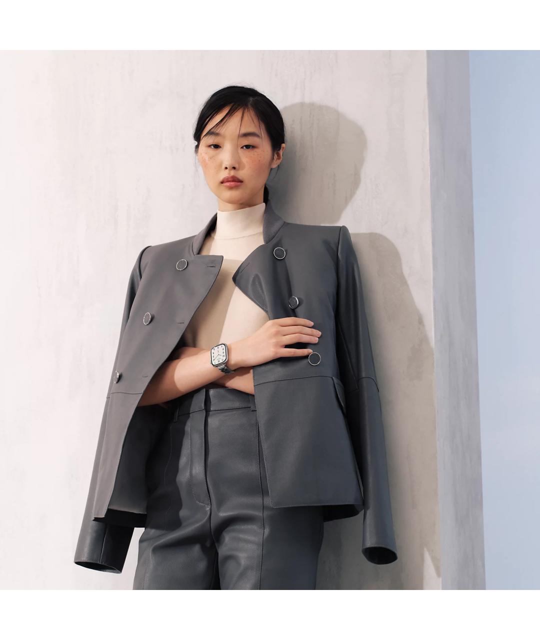 HERMES Серые титановые часы, фото 5