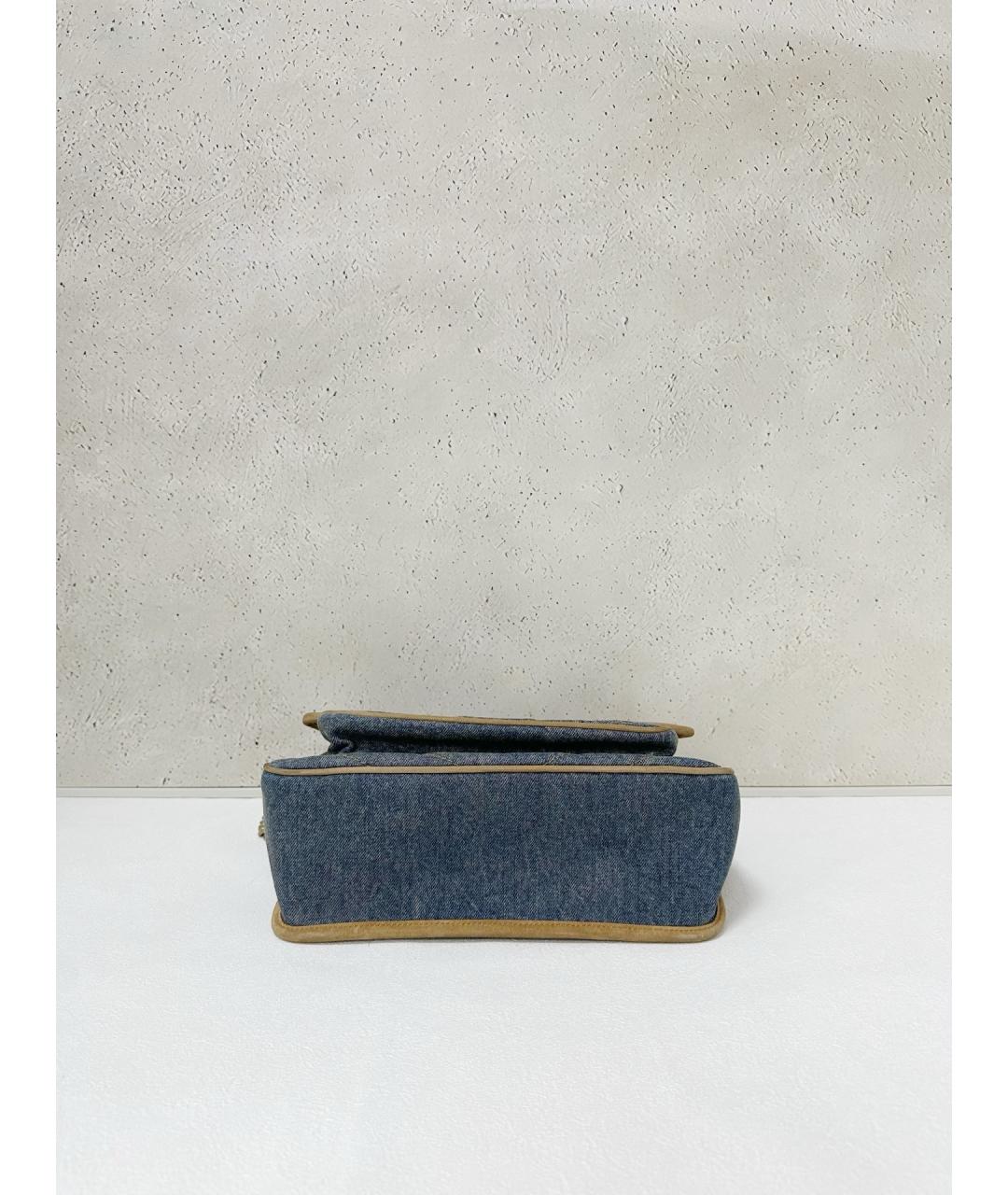 SAINT LAURENT Голубая деним сумка через плечо, фото 5