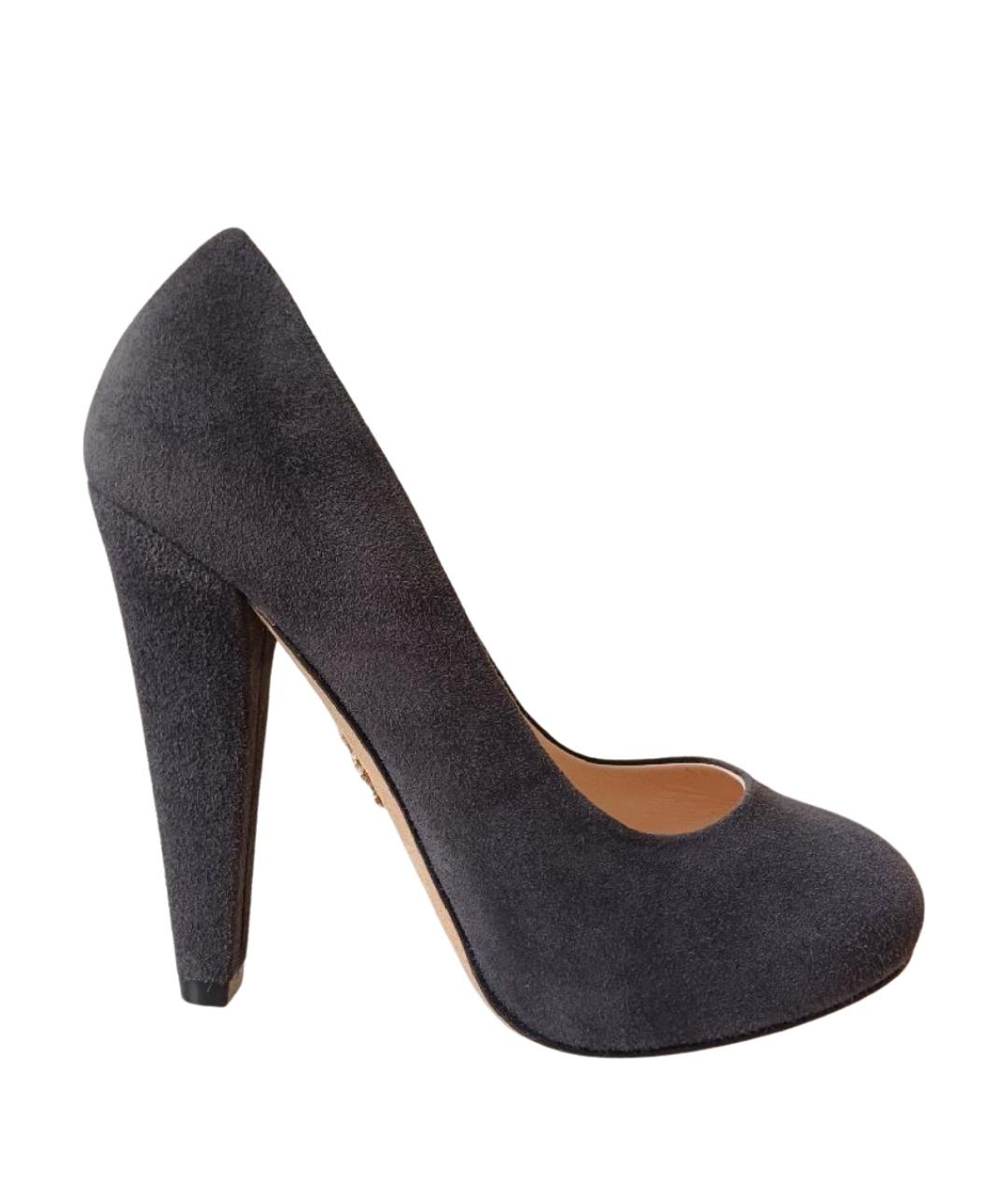 BALLY Серые замшевые туфли, фото 1