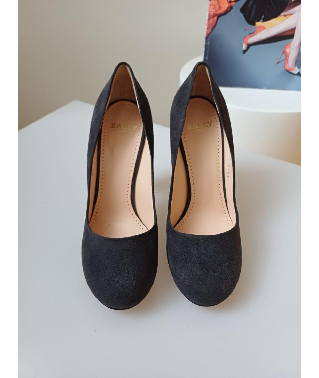 BALLY Серые замшевые туфли, фото 5