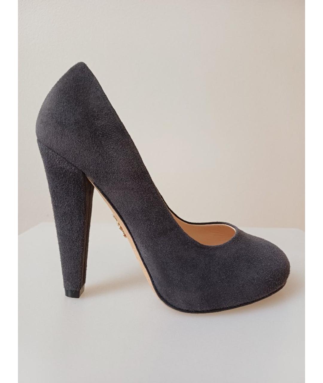 BALLY Серые замшевые туфли, фото 8