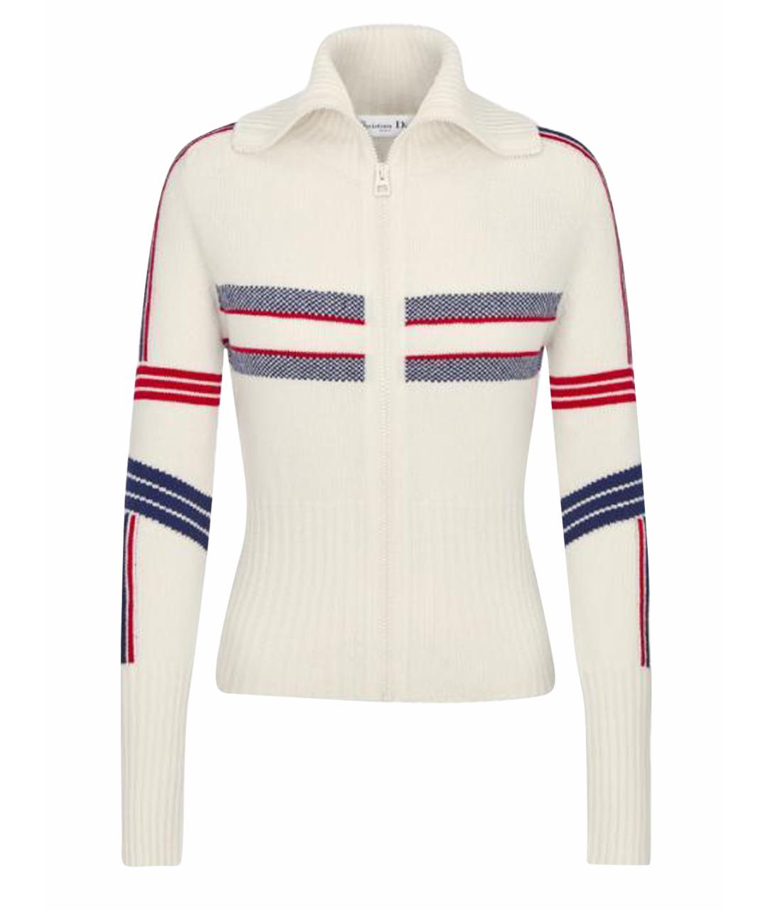 CHRISTIAN DIOR Белый шерстяной джемпер / свитер, фото 1