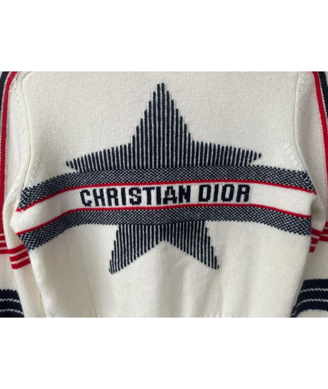 CHRISTIAN DIOR Белый шерстяной джемпер / свитер, фото 4