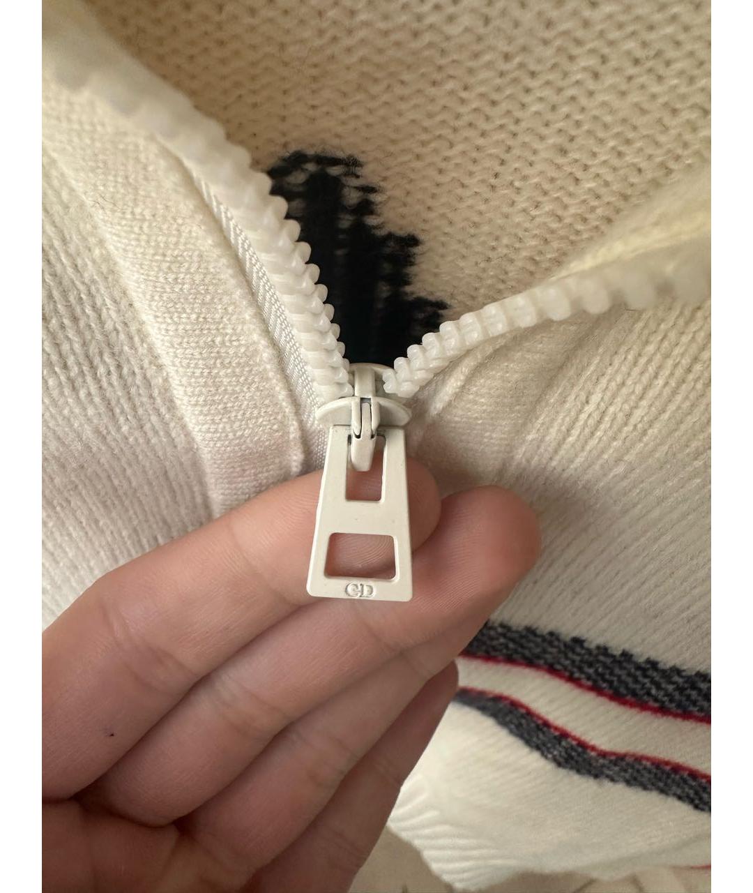 CHRISTIAN DIOR Белый шерстяной джемпер / свитер, фото 5