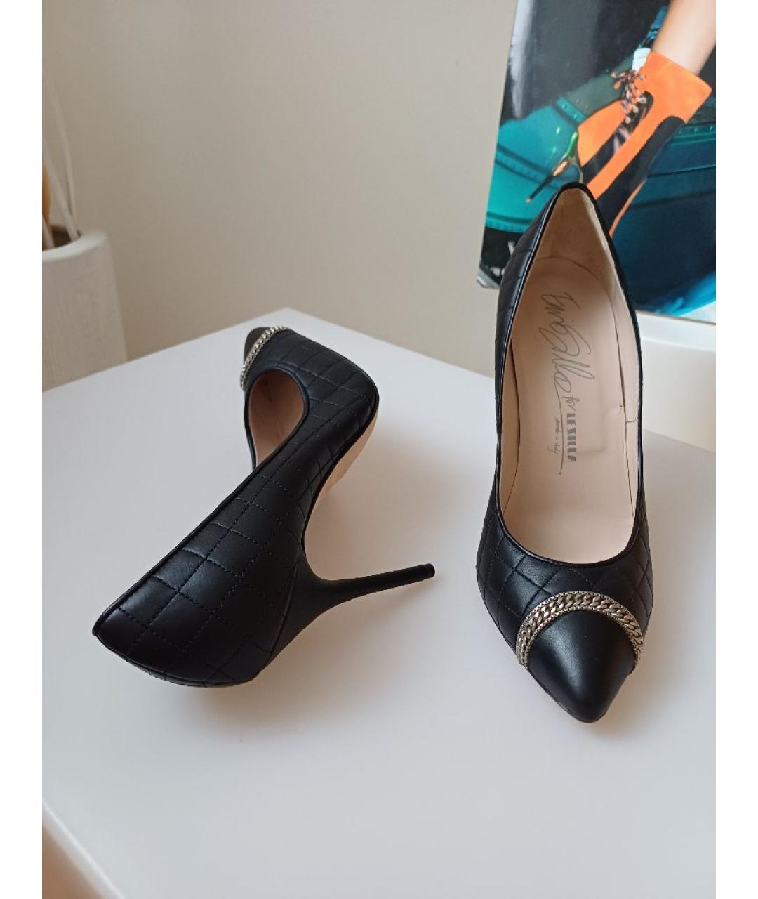 LE SILLA Черные кожаные туфли, фото 3