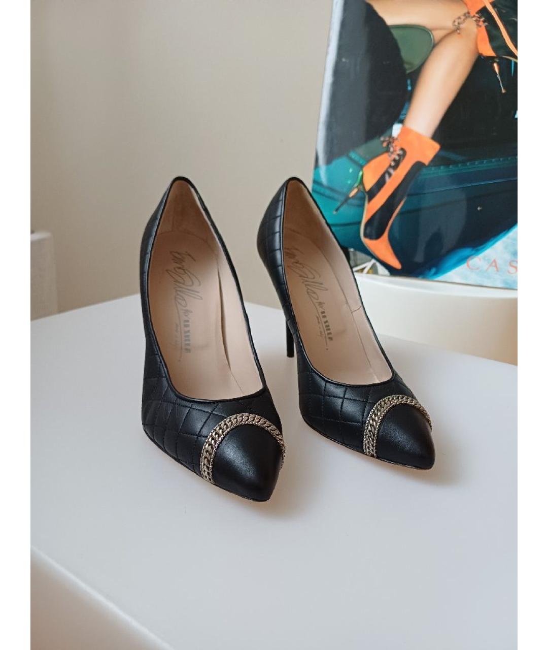 LE SILLA Черные кожаные туфли, фото 5