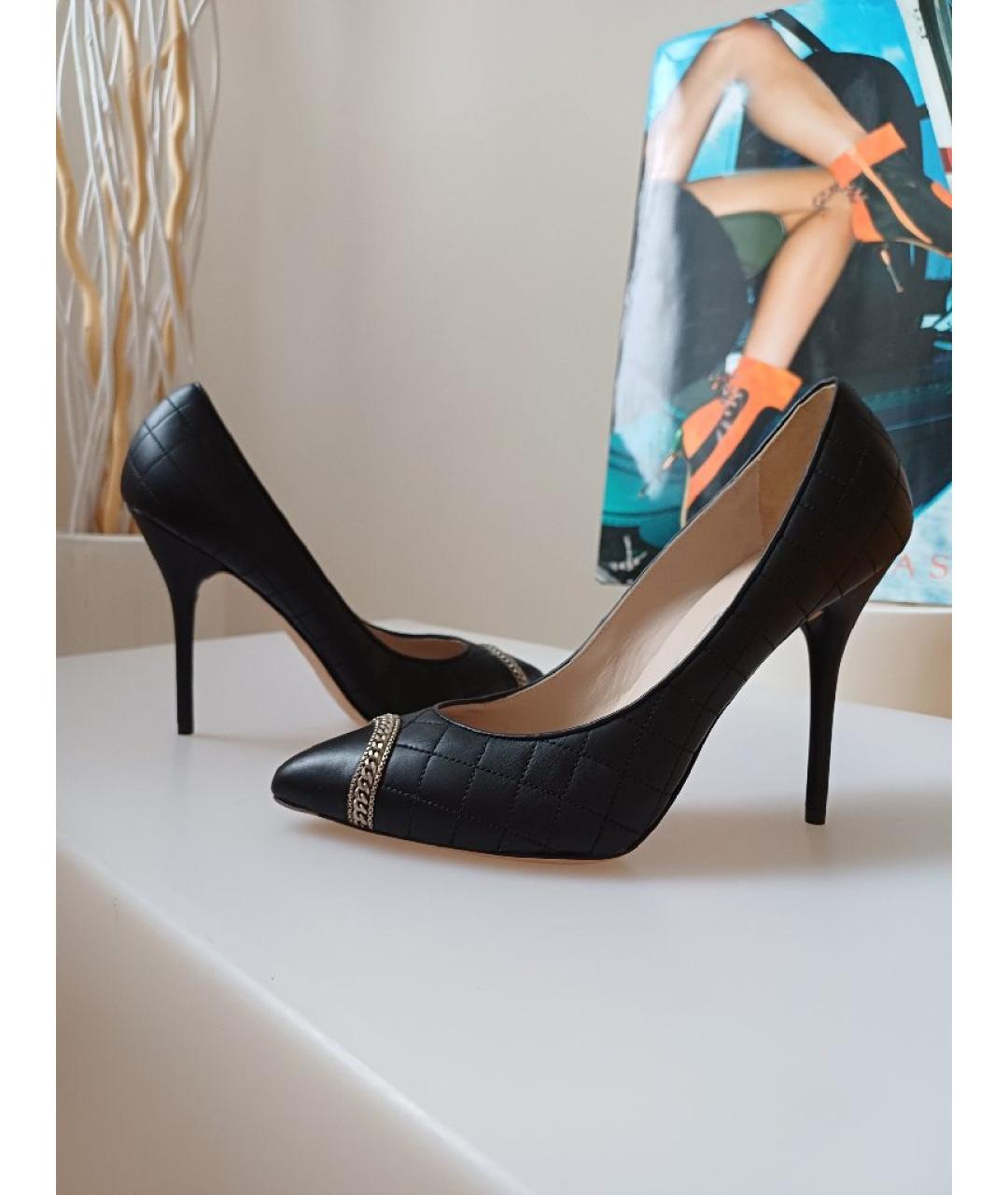 LE SILLA Черные кожаные туфли, фото 4