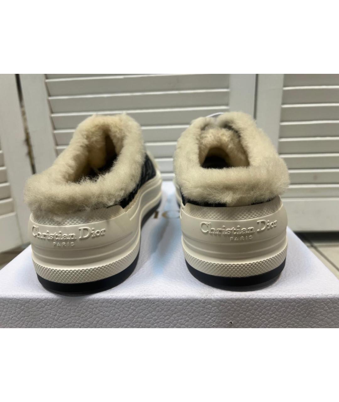 CHRISTIAN DIOR Серые текстильные кеды, фото 6